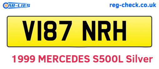 V187NRH are the vehicle registration plates.