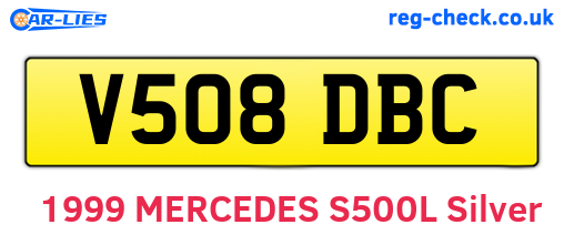 V508DBC are the vehicle registration plates.