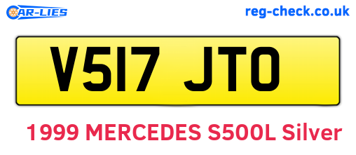 V517JTO are the vehicle registration plates.