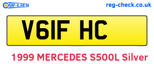 V61FHC are the vehicle registration plates.