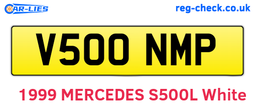 V500NMP are the vehicle registration plates.