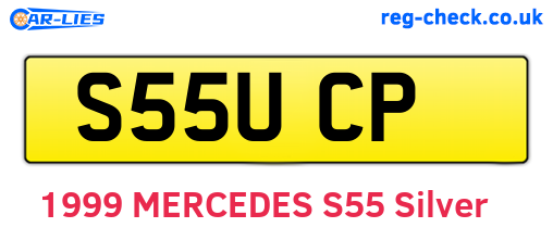 S55UCP are the vehicle registration plates.