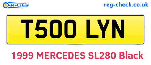 T500LYN are the vehicle registration plates.