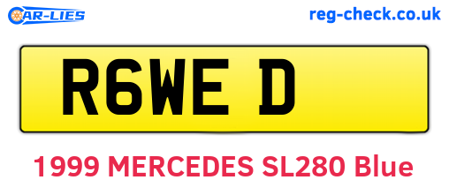 R6WED are the vehicle registration plates.