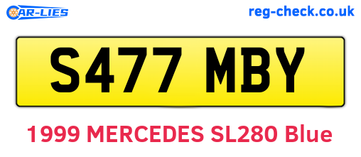 S477MBY are the vehicle registration plates.