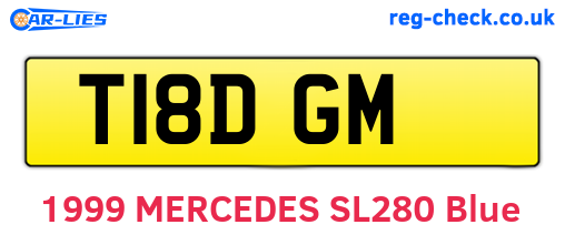 T18DGM are the vehicle registration plates.