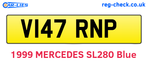 V147RNP are the vehicle registration plates.