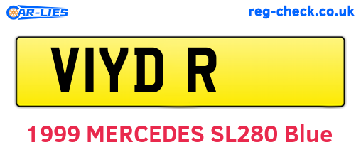 V1YDR are the vehicle registration plates.