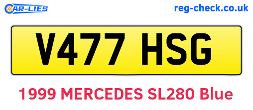 V477HSG are the vehicle registration plates.