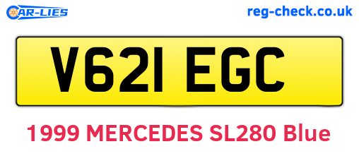 V621EGC are the vehicle registration plates.