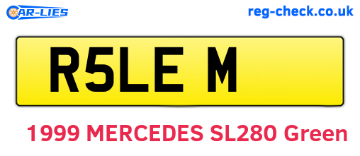 R5LEM are the vehicle registration plates.