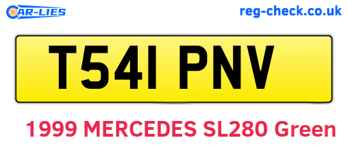 T541PNV are the vehicle registration plates.