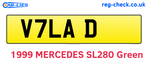 V7LAD are the vehicle registration plates.