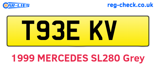 T93EKV are the vehicle registration plates.