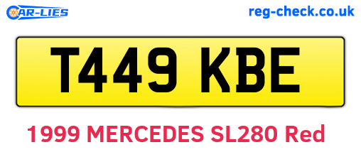 T449KBE are the vehicle registration plates.