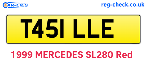 T451LLE are the vehicle registration plates.