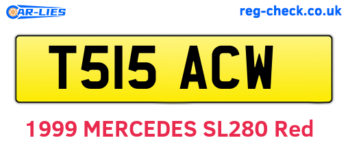 T515ACW are the vehicle registration plates.