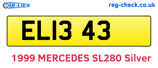 EL1343 are the vehicle registration plates.