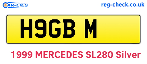 H9GBM are the vehicle registration plates.