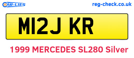 M12JKR are the vehicle registration plates.