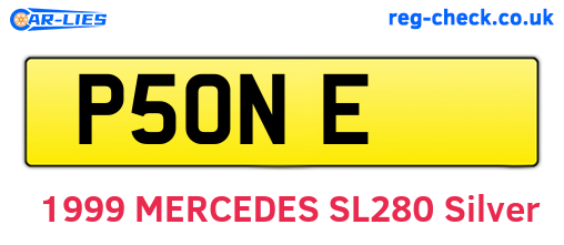 P5ONE are the vehicle registration plates.
