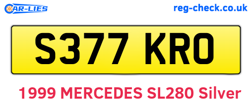 S377KRO are the vehicle registration plates.