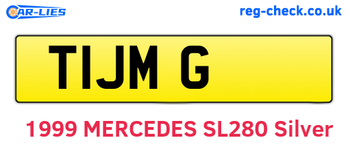 T1JMG are the vehicle registration plates.