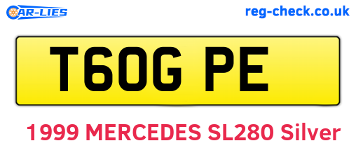 T60GPE are the vehicle registration plates.