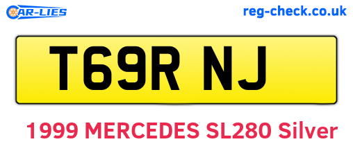 T69RNJ are the vehicle registration plates.