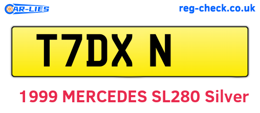 T7DXN are the vehicle registration plates.