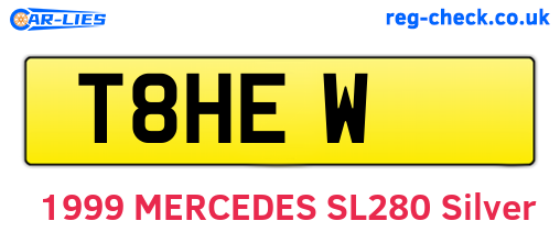 T8HEW are the vehicle registration plates.