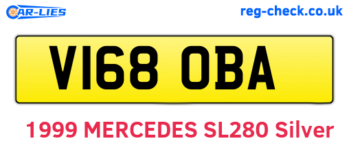 V168OBA are the vehicle registration plates.