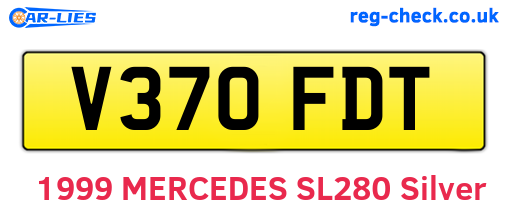 V370FDT are the vehicle registration plates.