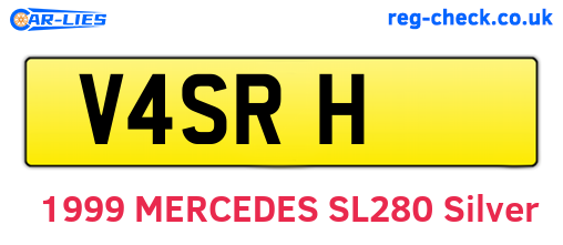 V4SRH are the vehicle registration plates.