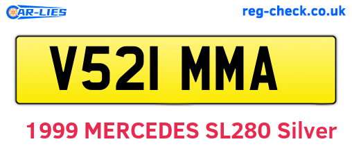 V521MMA are the vehicle registration plates.