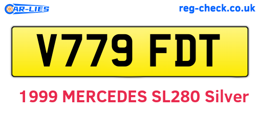 V779FDT are the vehicle registration plates.