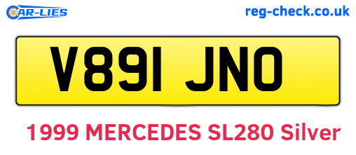 V891JNO are the vehicle registration plates.