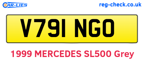 V791NGO are the vehicle registration plates.