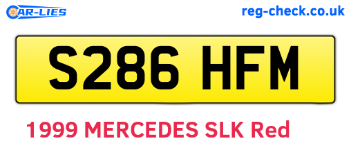S286HFM are the vehicle registration plates.