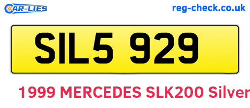 SIL5929 are the vehicle registration plates.