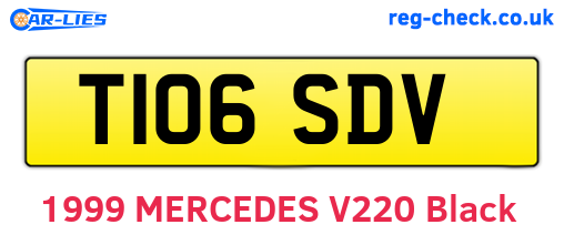 T106SDV are the vehicle registration plates.