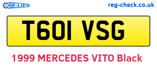 T601VSG are the vehicle registration plates.