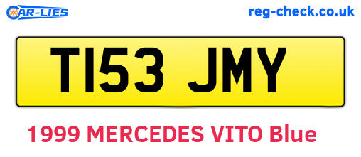 T153JMY are the vehicle registration plates.