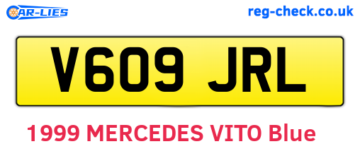 V609JRL are the vehicle registration plates.