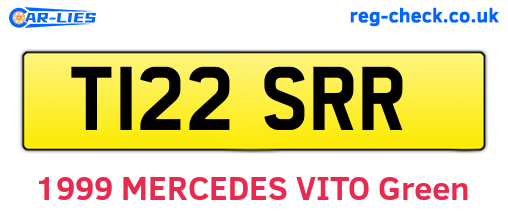 T122SRR are the vehicle registration plates.