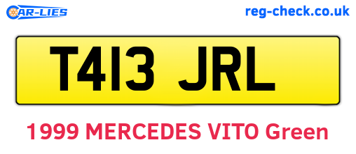 T413JRL are the vehicle registration plates.