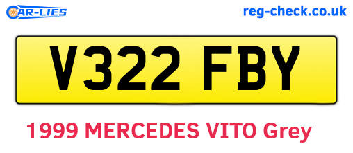 V322FBY are the vehicle registration plates.