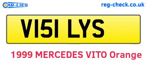 V151LYS are the vehicle registration plates.