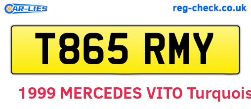 T865RMY are the vehicle registration plates.