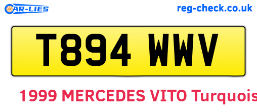 T894WWV are the vehicle registration plates.